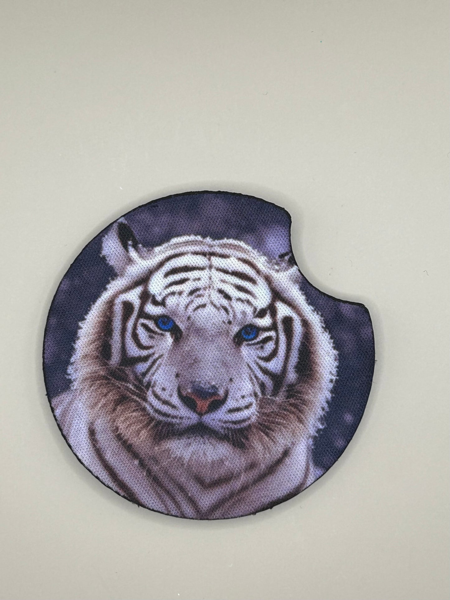 Posavasos para coche de tigre blanco