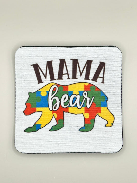 Posavasos de mamá osa con autismo